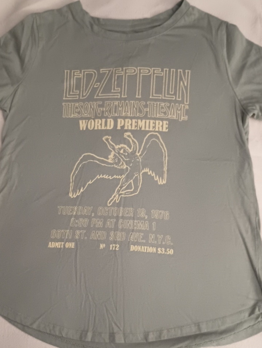 Led Zeppelin Graphic Tee in Sage Green